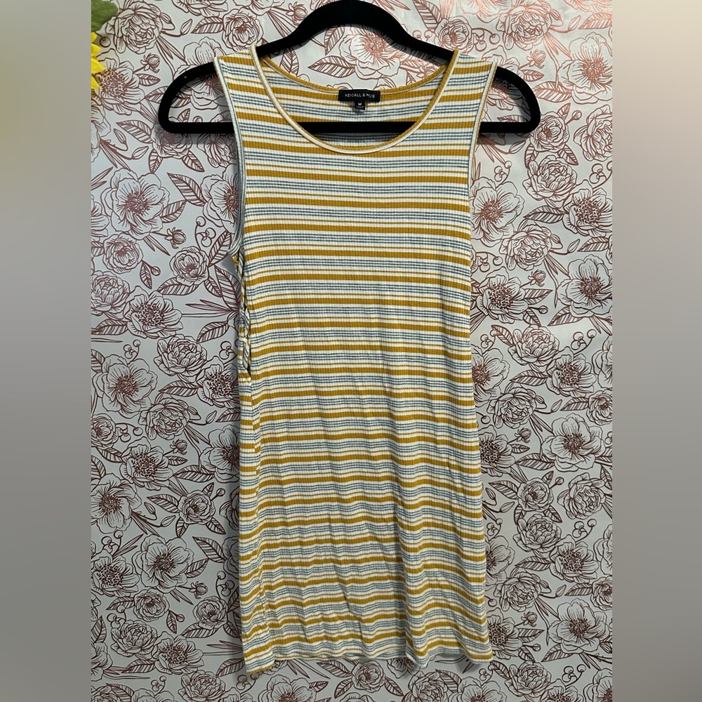 Kendall and Kylie size medium striped tank stretch dress